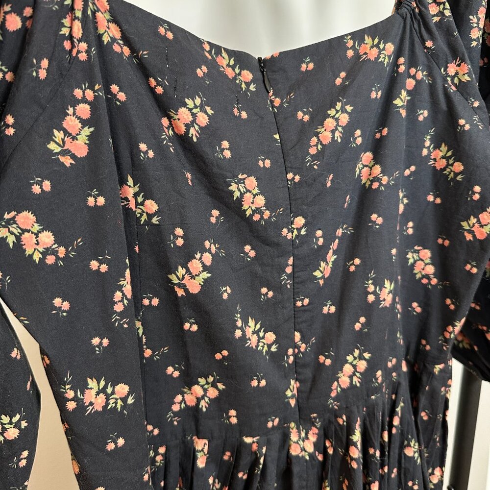 Christy Dawn - The Peyton Dress - Color Mums Ditsy Black - Size L - Picture 11 of 13